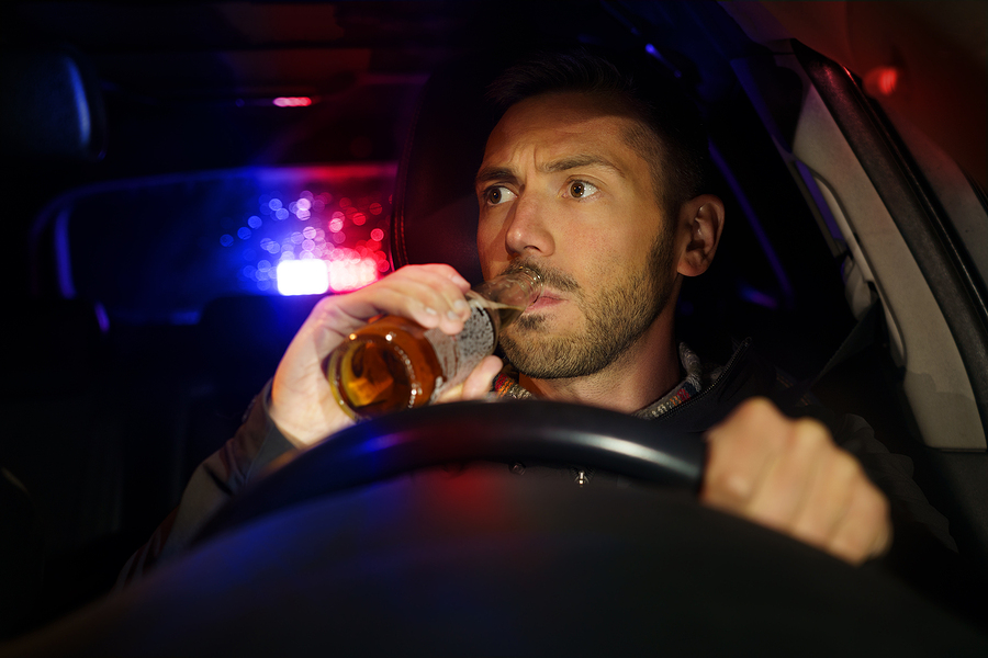 Police Stopped Car With Drunk Driver Inside. Dui arrest